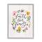 Stupell Industries Faith Love Family Quote Traditional Floral Wreath in Gray Frame Wall Art